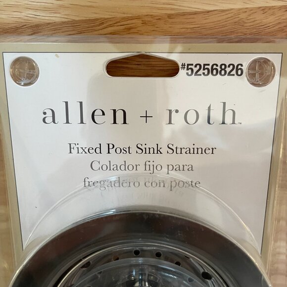 Allen + Roth 4.5" Fixed Post Sink Strainer Stainless Steel Finish NEW - Picture 3 of 4